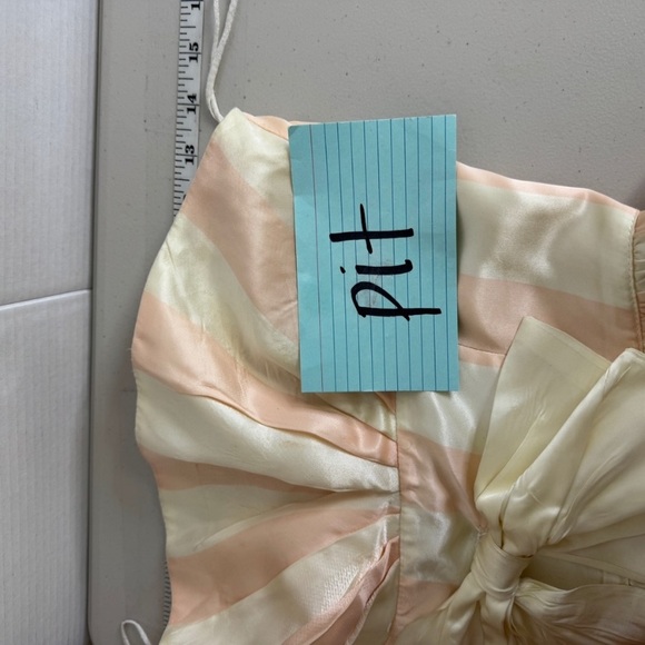 Vintage 70s Gunne Sax by Jessica McClintock Strawberry & Cream Striped Dress - Picture 12 of 14